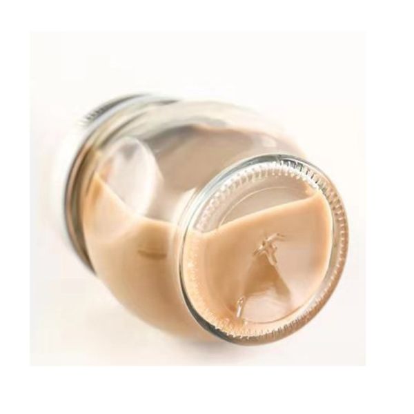 Food Container Clear Glass Honey Jar With Metal Cover BPA Free Reusable