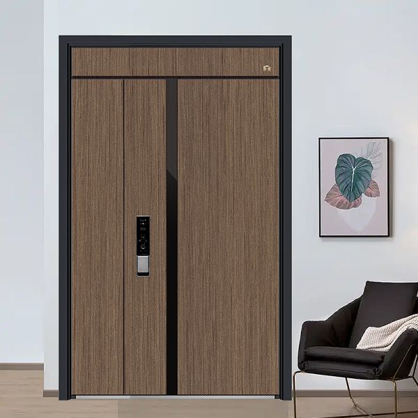 Decorative Steel Security Door Exterior Entrance Door Custom Size