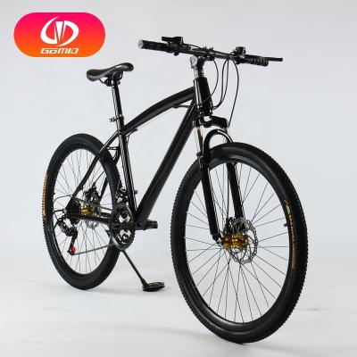 Foldable 26 MTB Mountain Bike 21 Speed Aluminum Frame Double Disc Brake Pure Color Bicycle