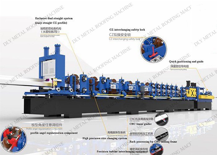Канал CU 80-300 автоматический c формируя Purlin машины 15kw Cz формируя оборудование