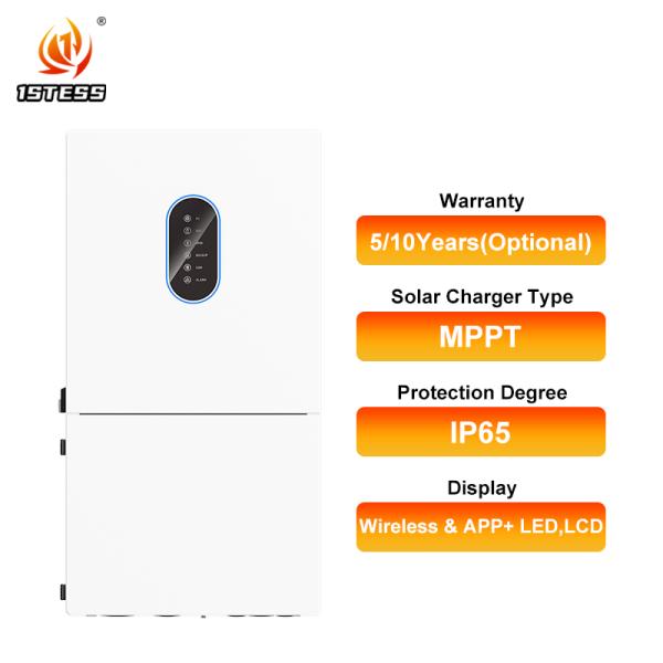 98% Efficient 6kw Solar Inverter 48V Lithium/Lead Acid Battery Backup 10ms Transfer Time