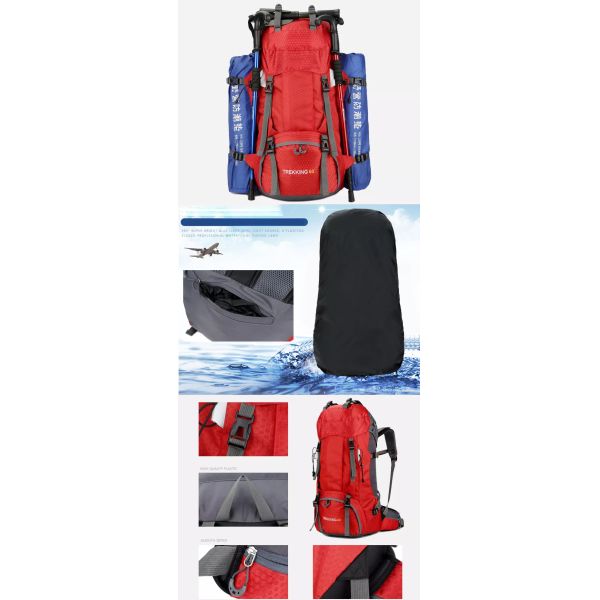 Многофункциональная сумка передней стены 60l на открытом воздухе пешая, располагаясь лагерем Trekking рюкзак Molle