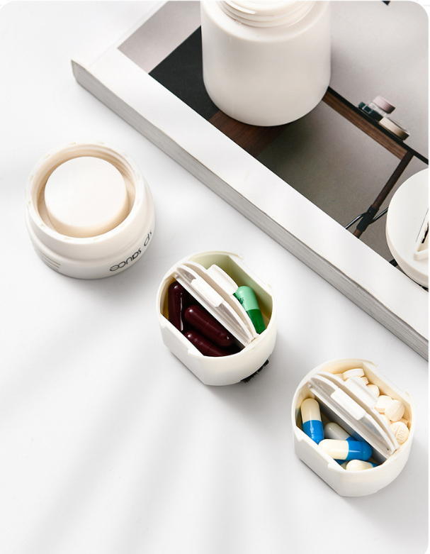 5 in1 Fashion Timer Pill box Cutter Crusher Alarm pills Tablets Medicine Splitter Grinder dispenser electronic factory OEM