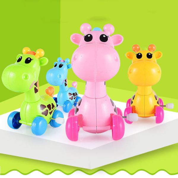 Easter Wind Up Toys Giraffe Flipping Walking Jumping Clockwork Bulk Toys PVC for Kids