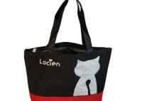 Two Tone 12oz Canvas Tote Bags With Zipper And Inside Polyester Lining