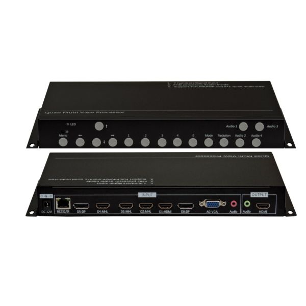 7x1 Multiviewer Video Scaler Switcher , Audio Video Switcher With Remote