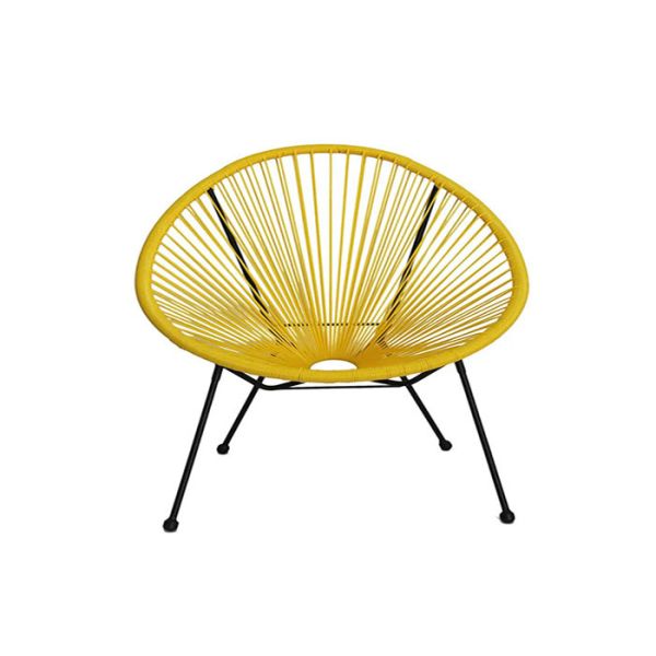 Steel Wicker Rope Patio Outdoor Garden Chair Rattan Acapulco Chair