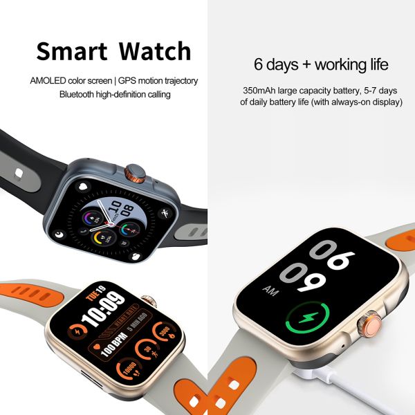 S216 Smart Watch Health Monitoring Watch GPS Bluetooth Calling Built-In 1.78'' AMOLED Screen
