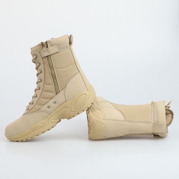 Мужские и женские наружные высокополые пустынные сапоги Нескользящие водяные сапоги Казуальные наружные дышащие сапоги