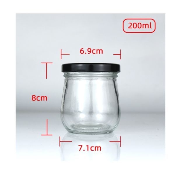 Опарникы рта 200ml природы ODM OEM белые прозрачные большие стеклянные с крышками