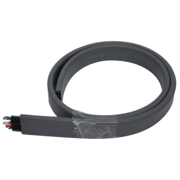 Flat Traveling Cameral Cable for Elevator with CE certificate TVVBG  with Special PVC Jacket in grey  color