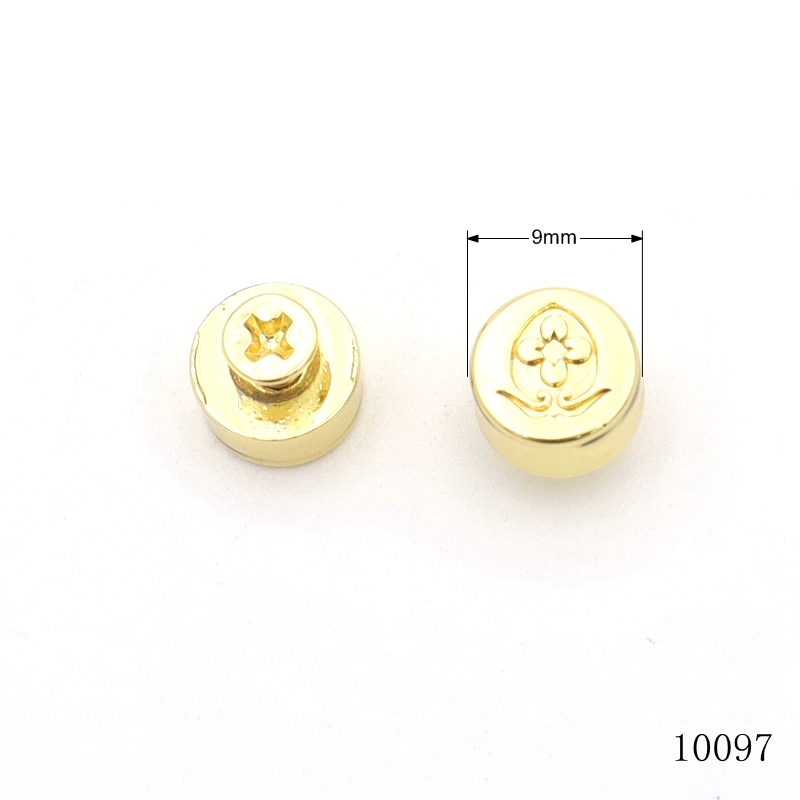 Premium Metal Logo Rivet Stud Custom Thick Rivet with Screw for Leather Decoration Bag Garment Jeans