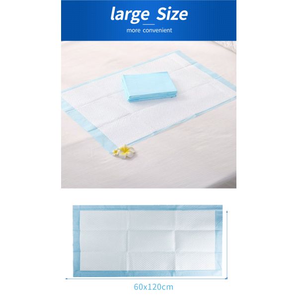 100% хлопка и ПЕ спинной лист больницы одноразовый подкладка для инконтиненции постели подкладка