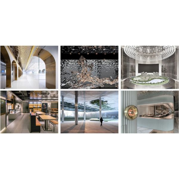 PVD Синяя водная волна Нержавеющая сталь панель штампованная водная волна лист для стены