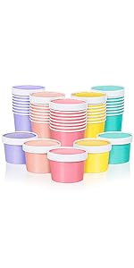 9-Oz Disposable Dessert Bowls For Hot Or Cold Food, 9-Ounce Party Supplies Treat Cups For Sundae, Frozen Yogurt