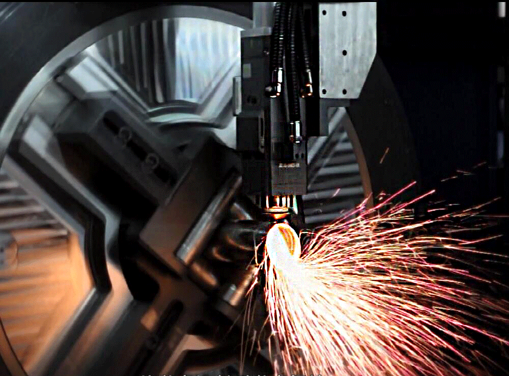 структура портала вырезывания лазера CNC автомата для резки лазера трубы 1000W