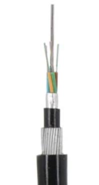 Metallic 72Cores Double Jacket Outdoor Armored Fiber Optic Cable Aluminum Armor G657A
