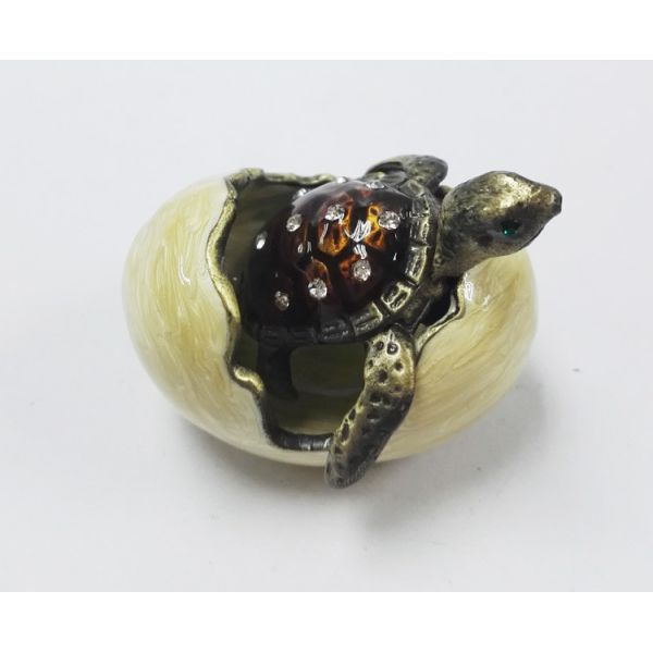 Home Decorative Metal Craft Dragon Turtle Trinket Box Jewelry Box