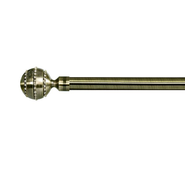 Classic Luxury Style Curtain Rod Set With Diamond And Customized Size For Interior Decoration