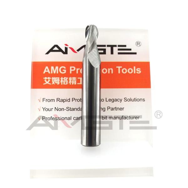 Fraise en bout à boule conique de 0,6μm / 0,8μm, 75mm, pour aluminium