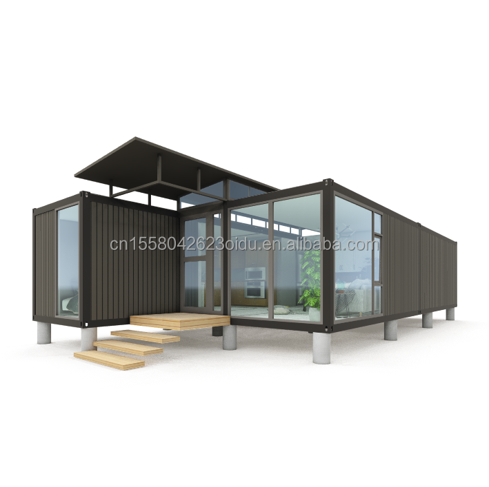 Casa de contenedores de color personalizado Casa prefabricada móvil 20 pies Prefabricado de envío Kit de casa pequeña para hotel