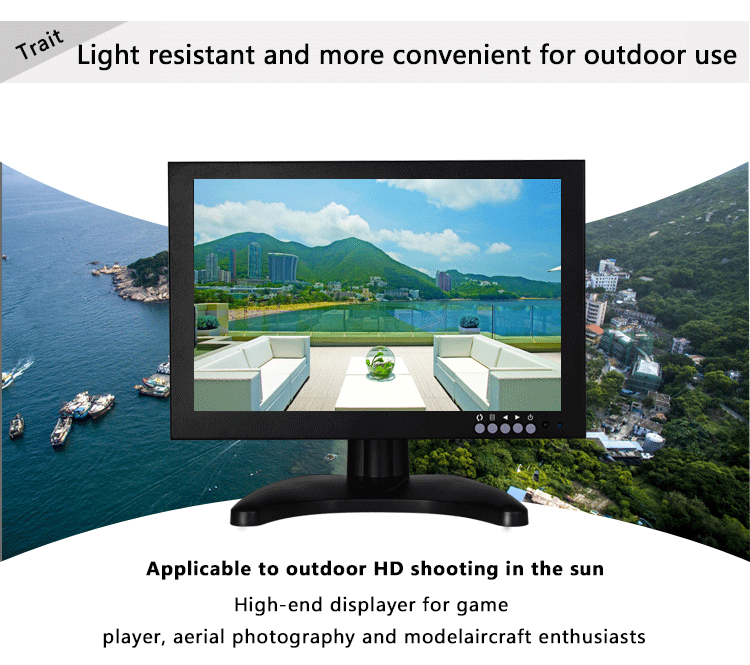 CE ROHS 10 дюймовый черный EDP мини-LCD CCTV монитор 1920x1200 разрешение