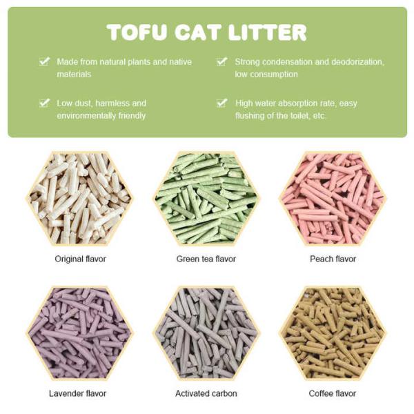 Dust Free Easy Clumping Powerful Absorbent Flushable Pure Tofu Cat Litter