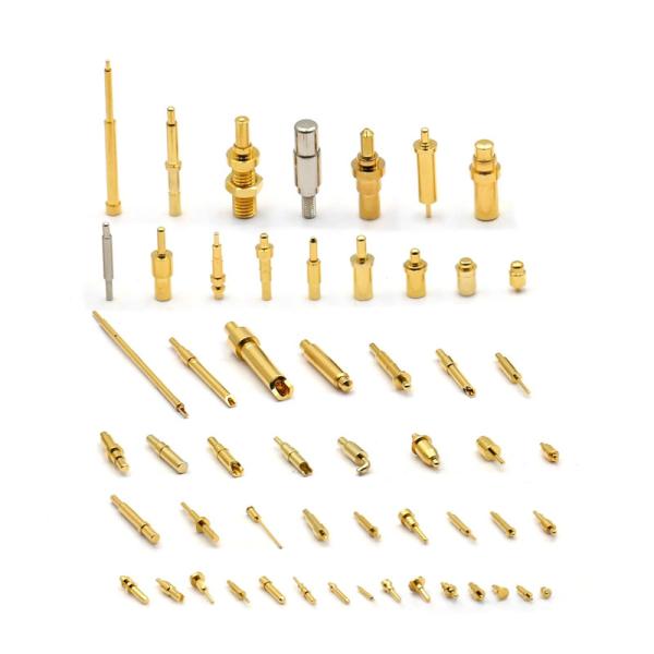 Male Brass Dual Header POGO Pin Spring Loaded Pins With Customized Contact Material