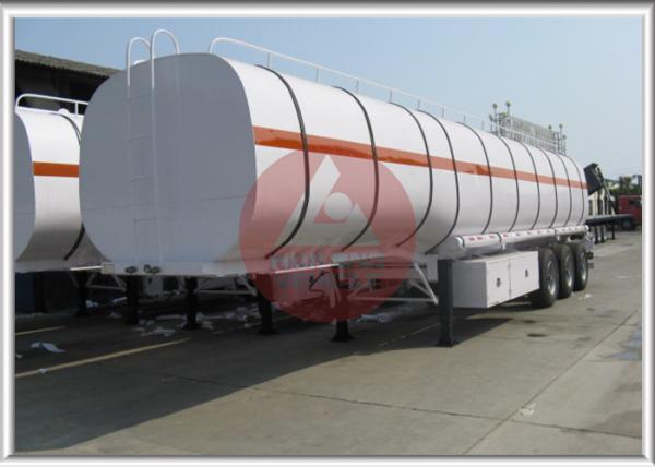Double Layer Chemical Tanker Truck Thermal Insulation 3 Axle  40000l Net Capacity