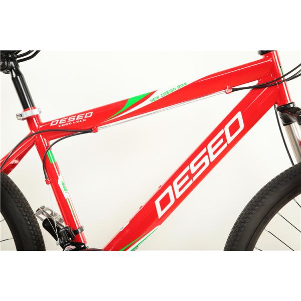 Cheap hydraulic disc brake Shimano 21 speed 26 inch steel  mountain bicycle with 36 hole spoke wheel