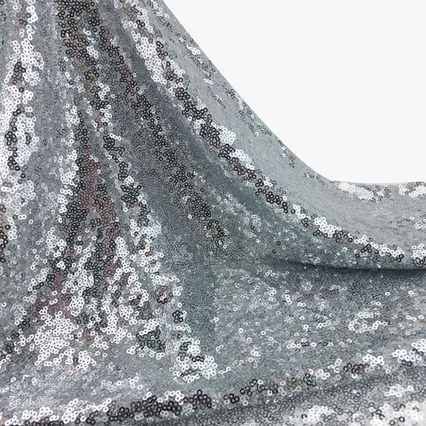 связанный 145gsm материал платья вечера ткани 145cm Sequin яркого блеска металлический