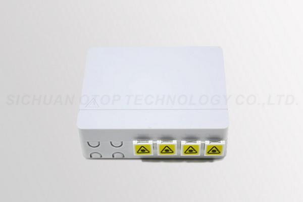 0.9mm Optical Termination Box 4 Ports White Color OTOP / OEM Accepted