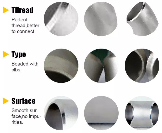 Curva larga del radio de 90 del grado del acero inoxidable S32750 del codo colocaciones a dos caras estupendas de la Extremo-soldadura