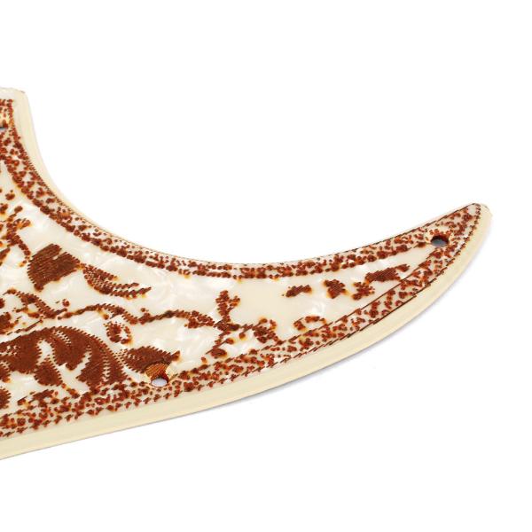 3Ply 11-Hole SSS Electric Guitar Pickguard yellow Pearl Flower Patter Scratch Plate For ST Style Guitar Accessories
