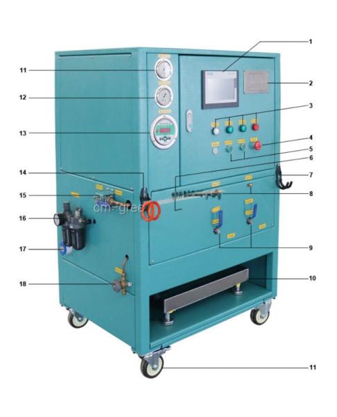 R404a Refrigerant Filling System Oil Less Ac Gas Recovery Recycling Split Charging Machine