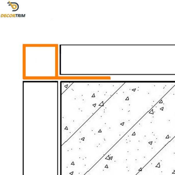 Anodizing Matt Silver 10mm Box Tile Trim For Tile Corner Decoration
