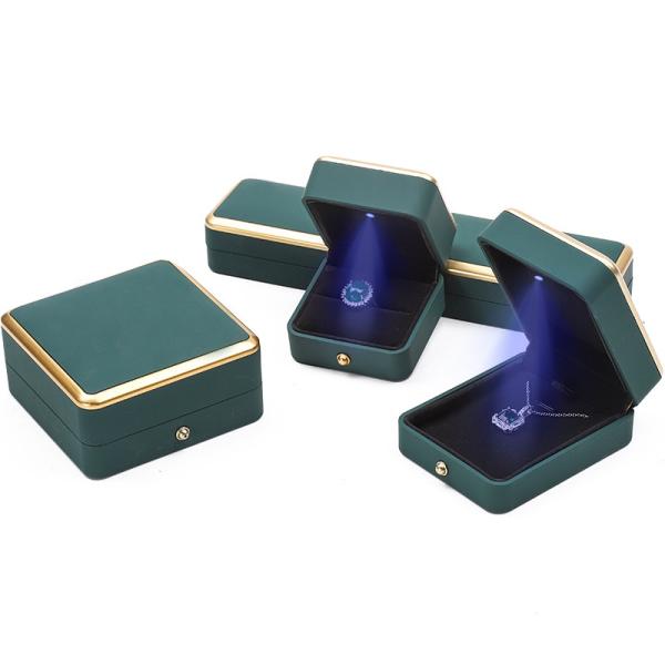 OEM Rectángulo LED caja de joyas Eco Friendly para brazalete collar de pendientes anillo de embalaje