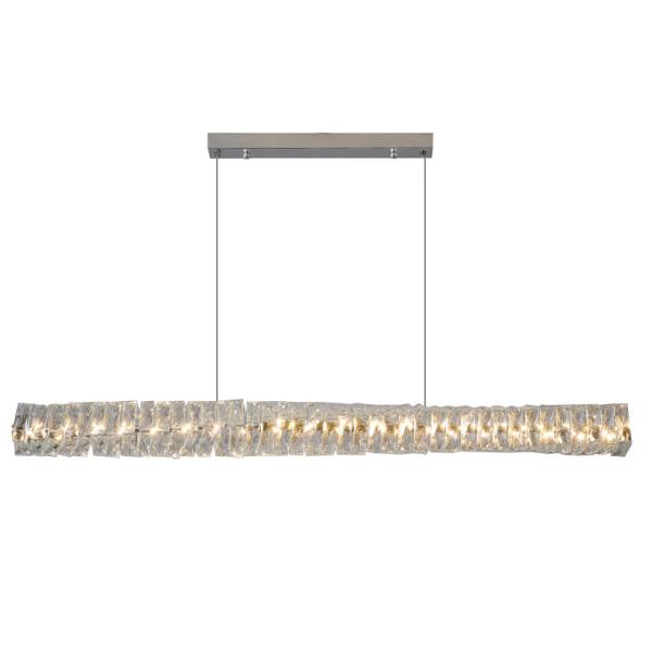 Golden Kitchen Island Pendant Light Nordic LED Rectangle Stainless Steel Hanging Light for Office Restaurant Study Room