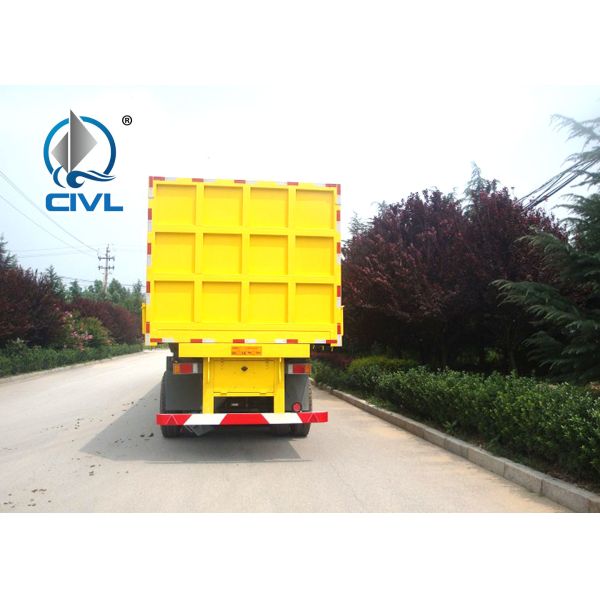 Three Axle Side Dump Semitrailer / 60 - 80 Tons Dump Truck SINOTRUK Brand