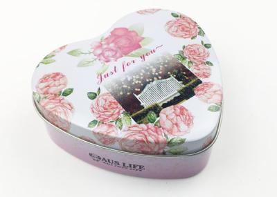 Boîte en forme de coeur de bidon de conception de fleur pour l'emballage de cadeau de mariage de partie
