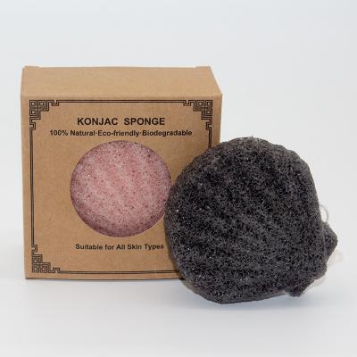 Esponja Konjac personalizada do carvão vegetal de bambu