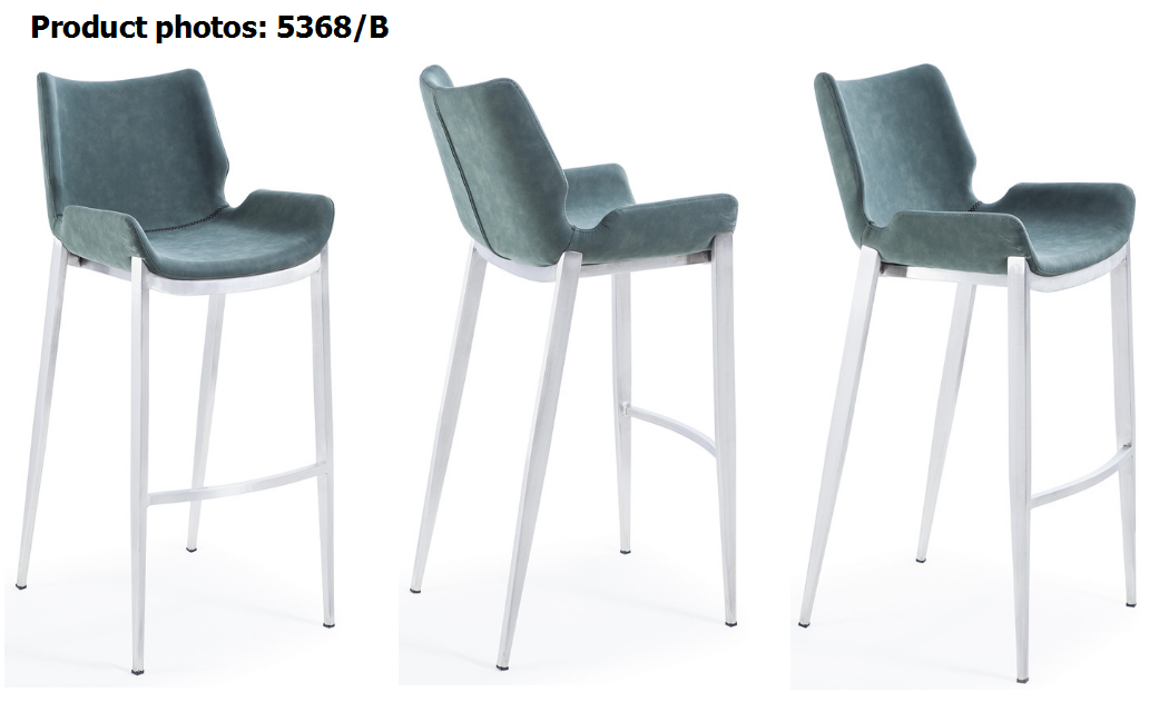 Hotel High Seat 59x49x105cm Stainless Steel Counter Stool