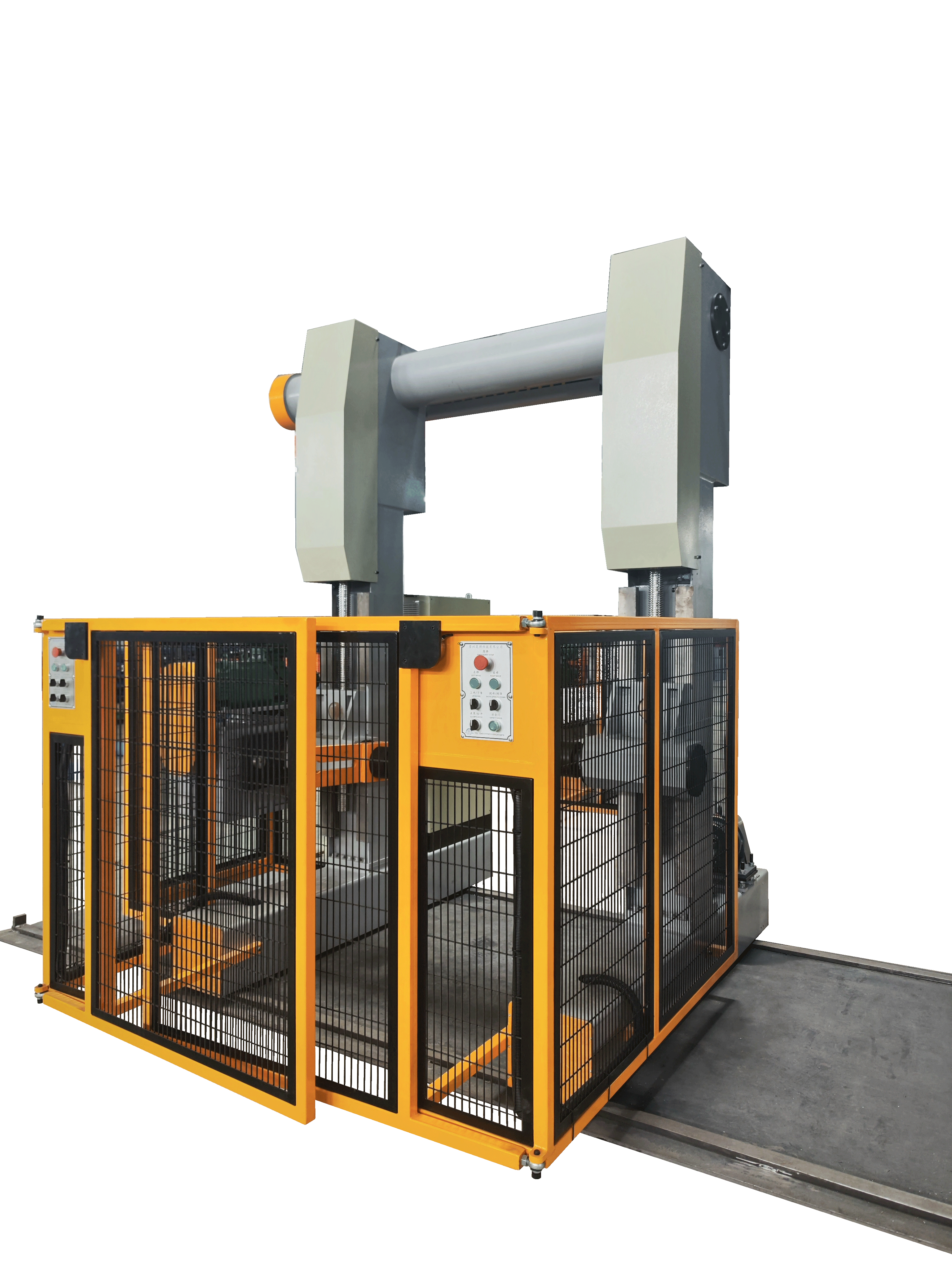 Gantry Type Traversing Take-up Machine with Automatic Cable Winding Shaft-less Reel Clamping and AC Variable Frequency Drive