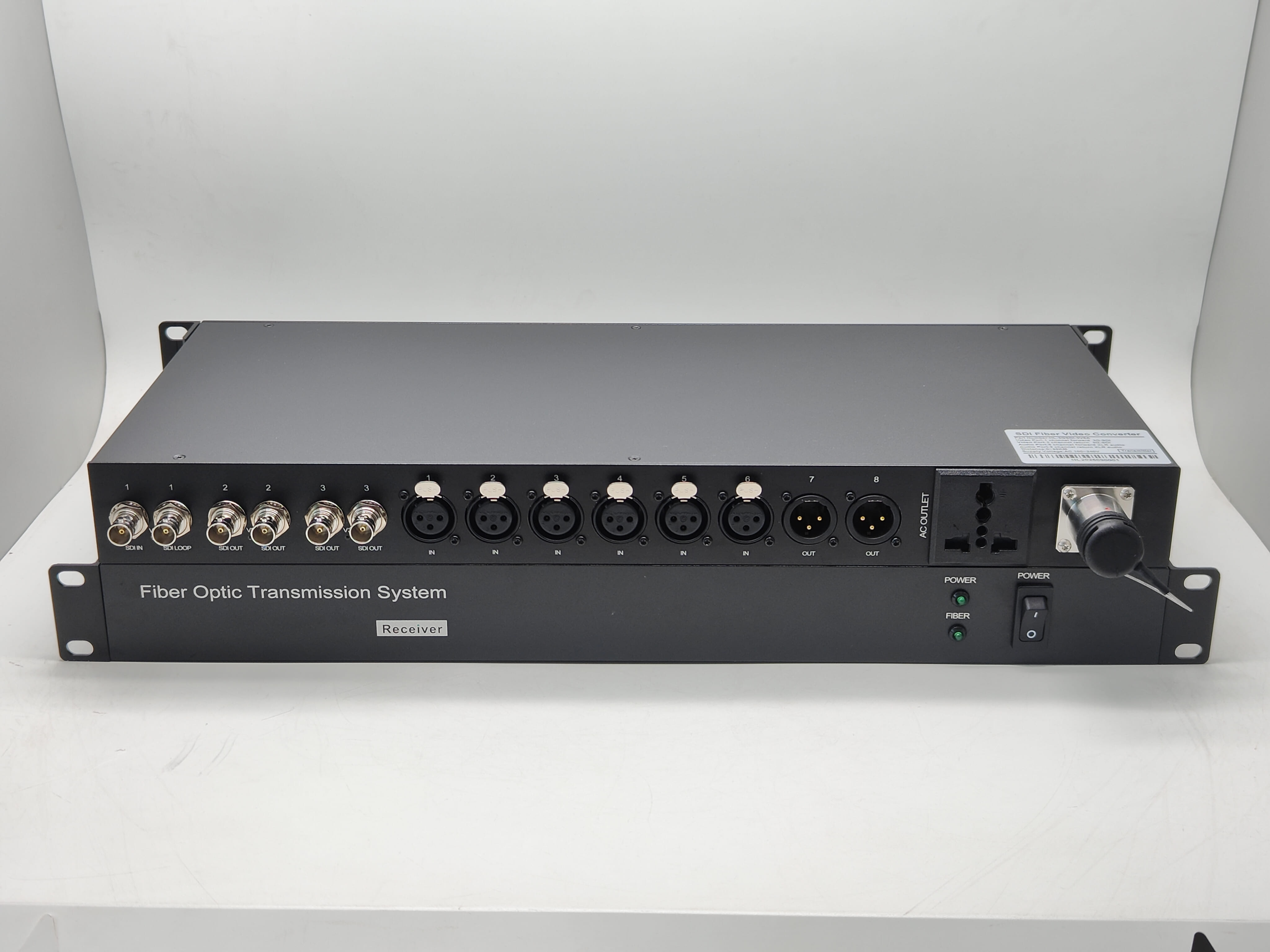 AV Fiber Optic Converter with 3G/6G/12G SDI and XLR Audio