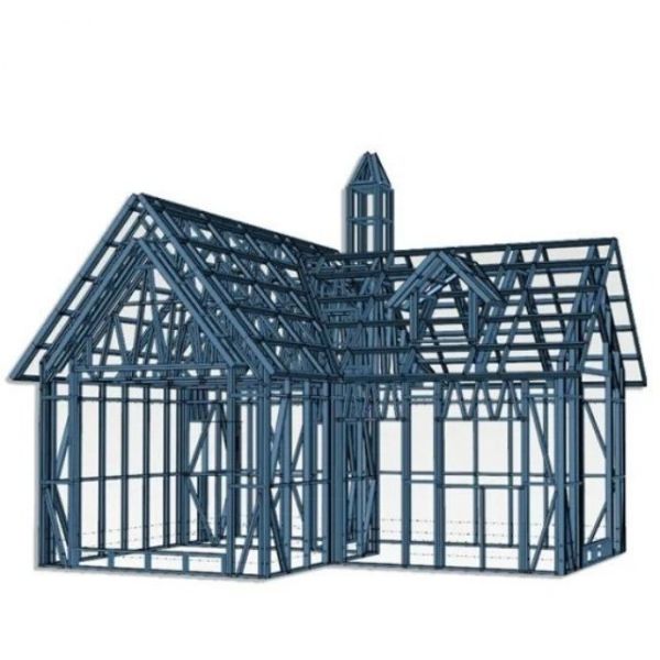 EPS Gypsum Board Light Gauge Steel Prefabricated Structure Villa