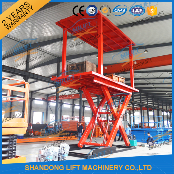 3T+3T Double Deck Hydraulic Scissor Car Garage Lift For Basement With CE SGS TUV