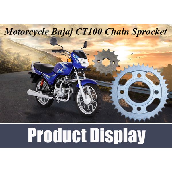 Custom CT100 Chain Sprocket Set for Bajaj CT100 42T Rear Teeth 428-112L Chain Model