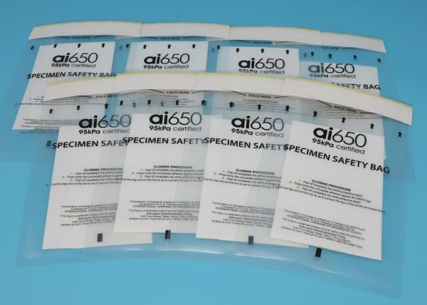 Saco de transporte de amostras auto-selado 95kPa com certificado ISO SGS FDA