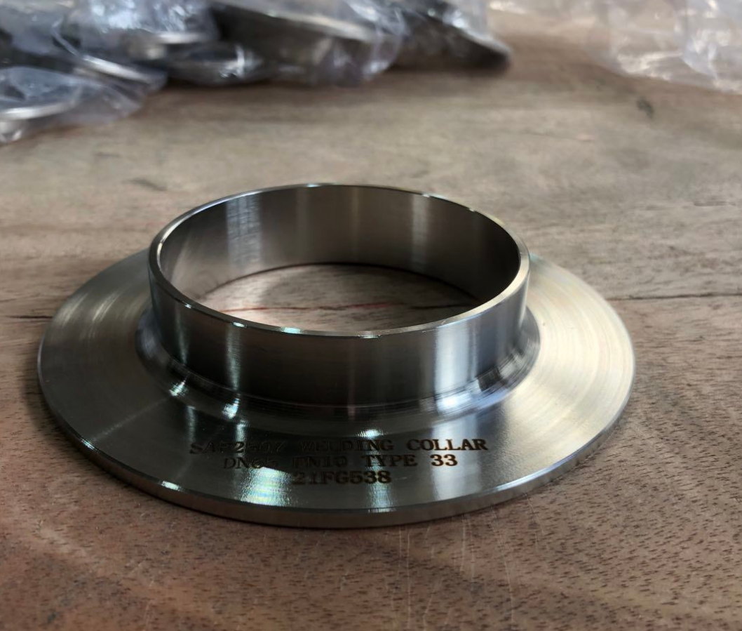 Супер сталь выплавленная дуплекс-процессом приспосабливая тип 33 воротник EN 1092-1 PN 10 DN 65 UNS S32750 сваривая