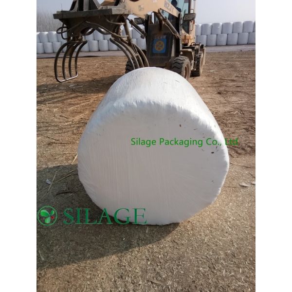 White Color Silage Wrap Film 750mm for Large Round Baler